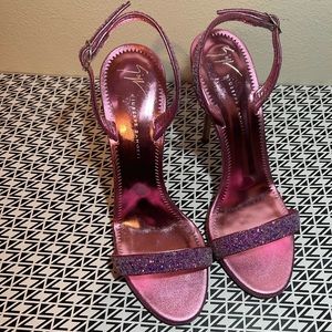 Giuseppe Zanotti Pink Metallic Stiletto Sandals